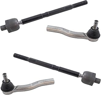 TRQ Front Inner and Outer Tie Rod Set 4 Piece Compatible with 2012-2016 Honda CR-V