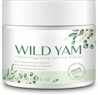 Wild Yam Cream for Hormone Balance, Natural Skincare Products, Alleviate Menstrual Discomfort, Rich In Vitamins, Nourish The Skin, Alleviate Menopause-Related Issues In Women, 3.17 Oz