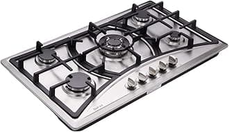 34 Inch Gas Cooktop Dual Fuel Sealed 5 Burners Stainless Steel Drop-In Gas Cooktop Gas Hob DK258-A07 Gas Cooker
