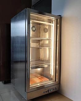 Commercial Aging Beef Showcase Freezer, Steak Aging Machine, Beef Display Showcase Freezer-268L,4 Tiers,Temperature: -5℃~ to 10℃ (23℉ to 50℉), Smart Temperature and Humidity Controller