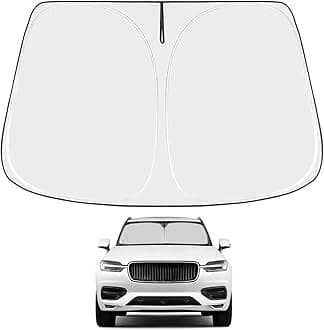 Proadsy 2025 Upgrade Windshield Sun Shade Custom Fit Volvo XC90 2016-2024 2025 4-Layer Foldable Front Sunshade Protector Sun Visor Blocks UV Rays Keep Car Cooler