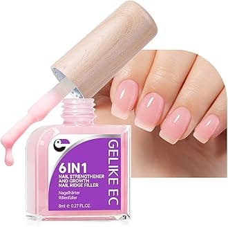 Nail Polish for Natural Nails: Nude Pink 6-In-1 Cruelty-Free Vegan Formula With Protein Treatment - 30s Quick Drying 28 Days Smudge-Proof Nail Strengthener And Growth Polish - No UV Light