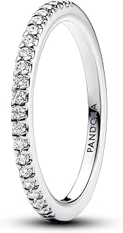 Pandora Timeless Sterling silver eternity ring with clear cubic zirconia