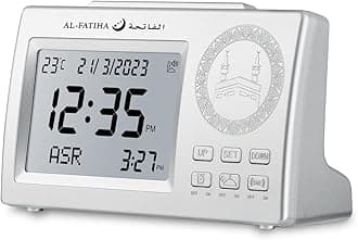 Muslim Azan Clock, Azan Table Prayer Clock with LCD Display, Azan Alarm Clock, Home/Office/Mosque Digital Azan Clock