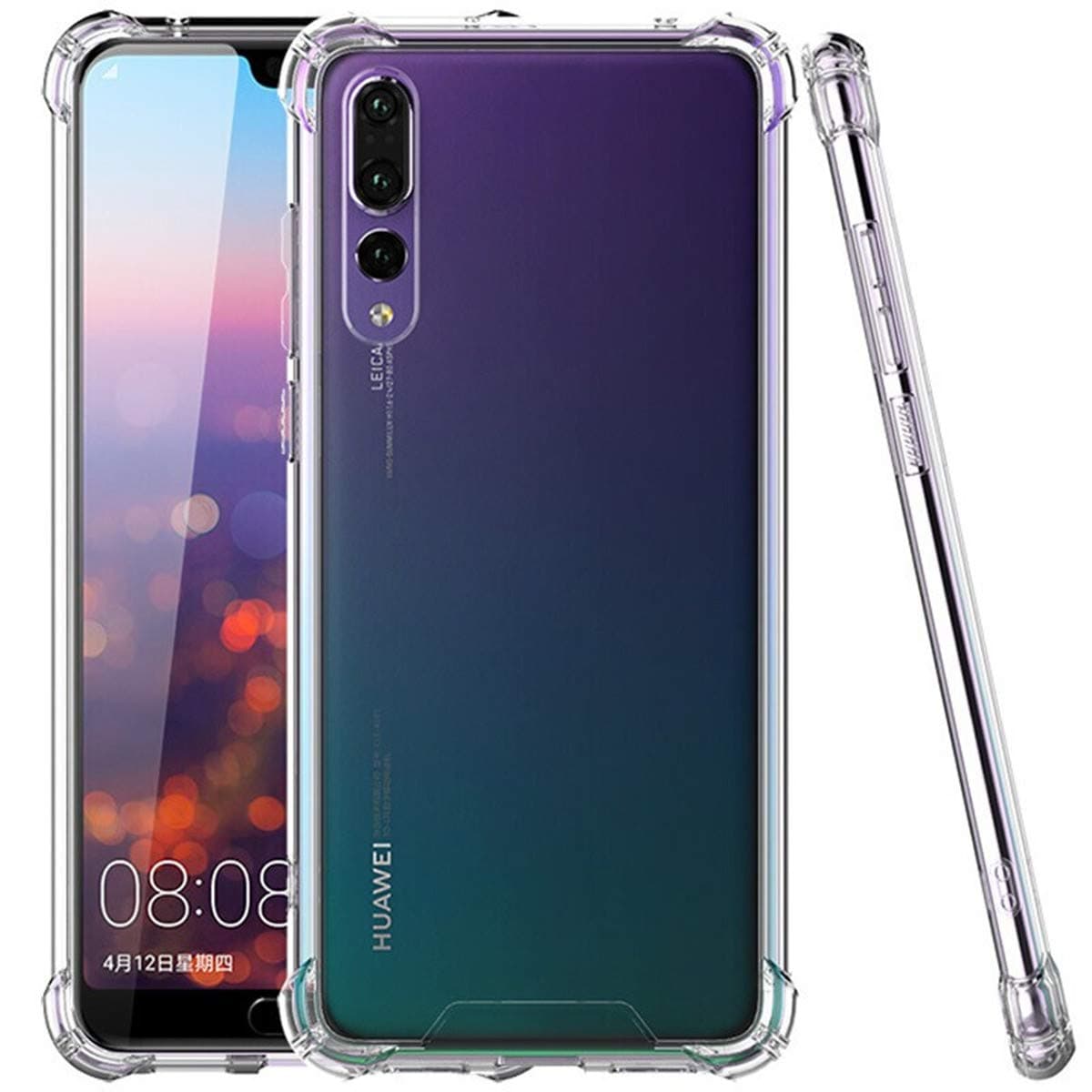 iCoverCase Compatible with Huawei P20 Pro Case, Crystal Clear Soft TPU Shock Absorption Bumper Slim Thin Case -Clear