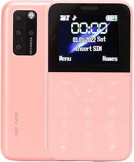 S10P Small Mini Mobile Phone for Students Children, 2G Dual SIM Mobile Phone, 5MP Rear Camera, Long Standby Battery, Lightweight and Small (Pink)