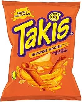 Takis Intense Nacho Non-Spicy Rolled Tortilla Chips - 92.3g x 5 Pack