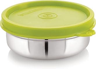 STEELLOCK Stainless Steel Airtight Container | Leak Proof Container/Storage/Lunch Box with Lid | BPA Free, Durable & Rust-Proof | SL-21-set of 4, 200ml each, Green