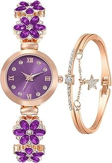 Women's Bracelet Watch Fashion Item Waterproof Quartz Flower Shaped Watch