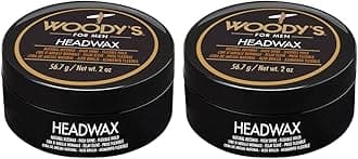 Woody's Headwax Hair Styling Pomade for Men, Natural Beeswax, High Shine, Flexible Hold, Non-Sticky, Moldable Men’S Hair Wax for All Hair Types, 2 Oz (2-Pack)