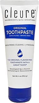 Original Natural Toothpaste - Flavor-Free, Fluoride-Free - Helps Whiten - with Xylitol for Fresh Breath - Natural Great Taste for Children & Adults - Mint-Free (4oz Tube)