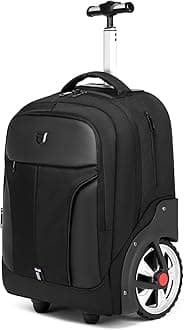 - Rolling ,Waterproof Backpack with Wheels for Business, College Student and Travel Commuter, Carry on Backpack with Laptop Compartment, Fit 17 Inch Laptop, Wheeled Backpack for Adults