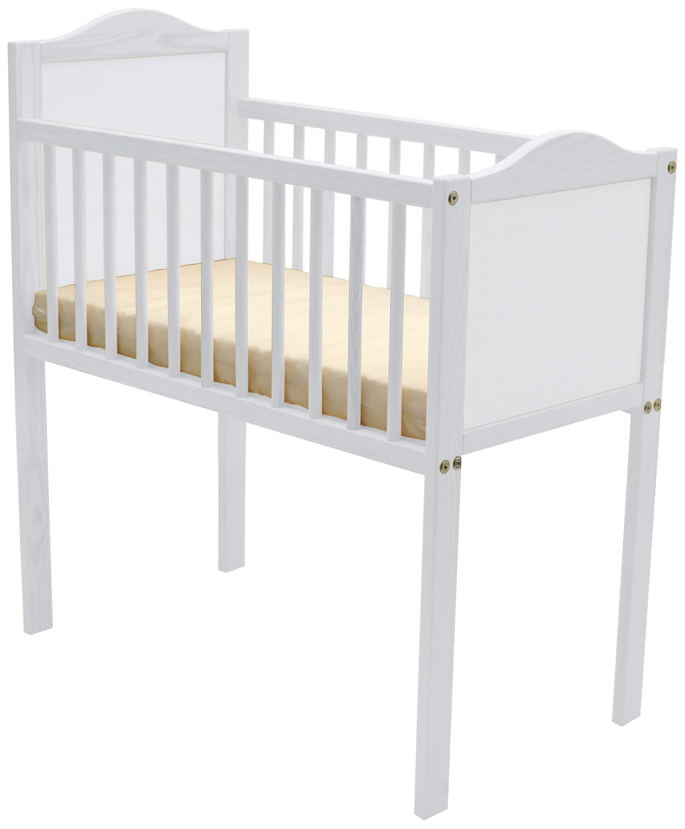 Grapi Mini Romantic Cot Bed (Whitewash with Mattress)