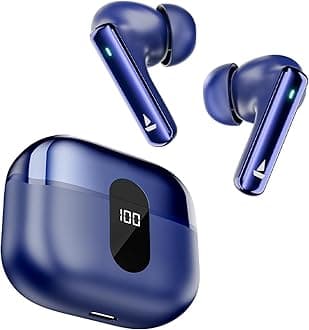 boAt Airdopes 121 Pro Plus, 100HRS Battery, 4Mics ENx, 50ms Low Latency, Fast Charge, LED Display, IPX5, v5.3 Bluetooth in Ear Earbuds, TWS Ear Buds Wireless Earphones with mic (Blue)