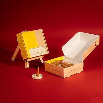 Jasmine Incense Cones | Handmade, Organic, Charcoal-Free & Bamboo-Less | Made from Recycled Flowers | Long-Lasting Fragrance | Pack of 40 Cones, 100g | for Home, Yoga, Meditation & Rituals