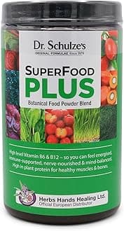 Dr. Schulze's Original Superfood Plus 400g - Vegan, Green, Phytonutritional Smoothy Powder - High Levels of B6, B12 and Protein