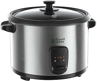 RUSsell Hobbs Rice Cooker With Steamer 19750, 1.8 L - Silver"Min 1 year manufacturer warranty"