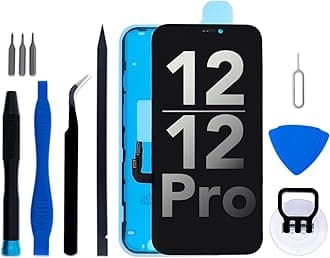 for iPhone 12/12 Pro Screen Replacement Kit 6.1" LCD Display 3D Touch Digitizer Assembly with Repair Tools and Frame Adhesive (Model A2403/A2172/A2402/A2404/A2407/A2341/A2406/A2408)