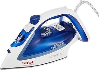 TEFAL Steam Iron | Easygliss Durilium Airglide Soleplate Iron Steamer | 2400 W | 270 ml | Blue/White | 2 Years Warranty | FV5715M0