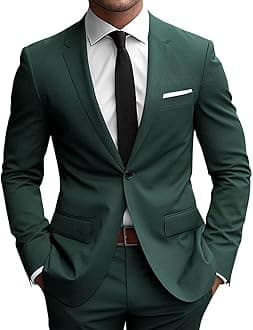 Wangyue 2 Piece Suit Men Slim Fit Suits for Mens One Button Men Suit Slim Fit Wedding Groomsmen Prom Homecoming Suits