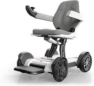 XGXHIN Electric Wheelchair, Automatic Foldable, 360° Swivel, 10 Inch Omni Wheel, Detachable Battery - 20AH, Portable Motorized Powered Mobility Scooters, for People with Limited Mobility