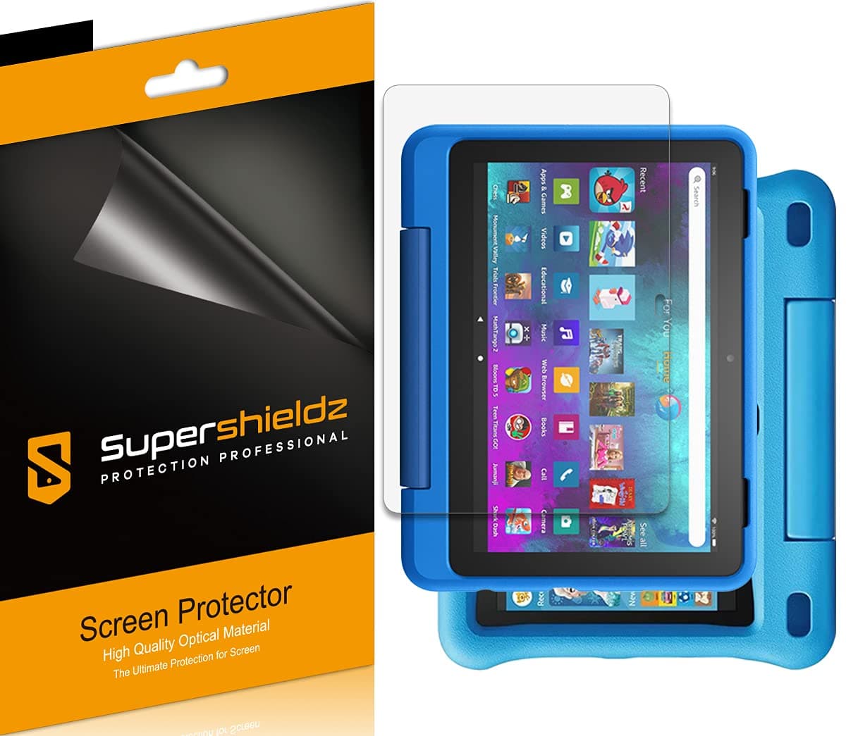 Supershieldz (3 Pack) Designed for All-New Fire HD 8 Kids and Fire HD 8 Kids Pro Tablet 8 inch (12th/10th generation - 2024/2022/2020 release) Screen Protector, High Definition Clear Shield (PET)