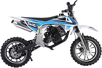 Warrior 52cc 2-Stroke Kids Gas Dirt Bike Black (Blue)