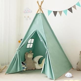 Teepee Tent for Kids-Portable Children Play Tent Indoor Outdoor (Jewelry Blue)
