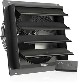 AC Infinity AIRLIFT S14, Shutter Exhaust Fan 14" with Speed Controller, EC Motor - Wall Mount Ventilation and Cooling for Sheds, Attics, Workshops
