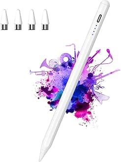 Stylus Pens for Touch Screens, DOGAIN Pencil for Android, Rechargeable Apple Stylus POM Tip Magnetic iPad Pencil for iPad/Pro/Air/Mini/iPhone/Samsung/iOS/Android and Other Touch Screen(White)