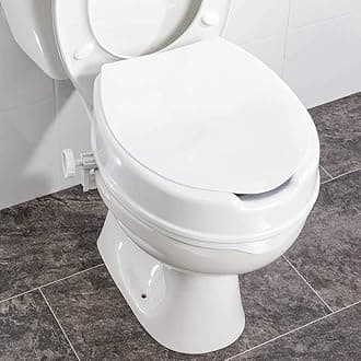 NRS Healthcare Linton Raised Toilet Seat with Lid, 100 mm / 4 inch, White