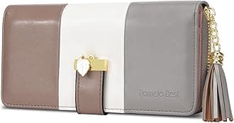 Pomelo BestWomens Wallet RFID Blocking Large Capacity Long Purse with 12 Card Slots, Zipper Phone Coin Pocket