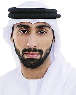 HOMELEX Keffiyeh Arab Head Scarf for Men Sheikh Muslim Turban Saudi Dubai Headwear