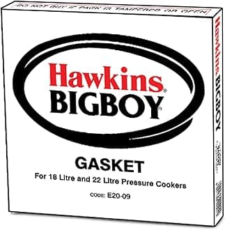 Hawkins E20-09 Rubber Gasket for Big Boy Pressure Cooker, Black, Standard