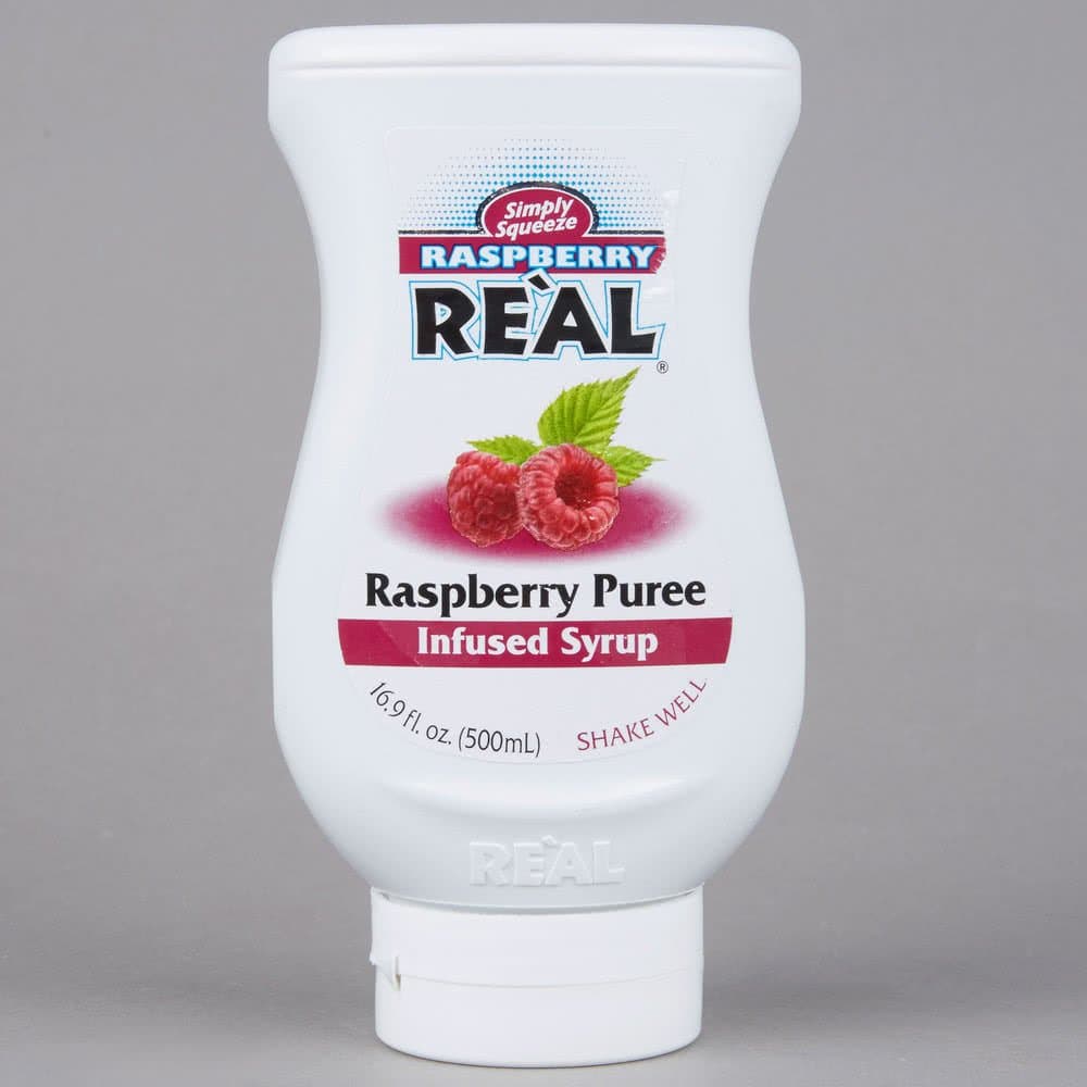 Simply Squeeze-Raspberry Real-Raspberry Puree Infused Syrup 16.9 Oz.