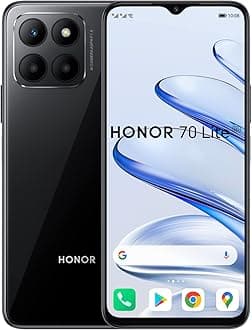 HONOR 70 Lite, Smartphone 5G, 4GB+128GB, 6,5” 90Hz FullView Display, 5000 mAh, Android 12, Dual SIM, Midnight Black