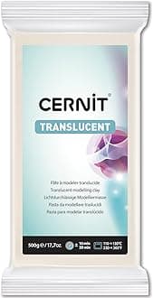Cernit Polymer Paste, Translucent White, 500 g