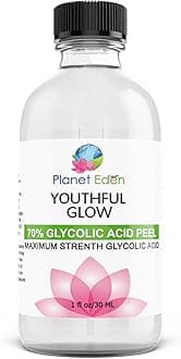 70% Glycolic Acid Skin Chemical Peel Kit with Fan Brush- Helps with Fine Lines, Wrinkles, Sun Damage, Dull Skin - Includes 1 Fan Brush