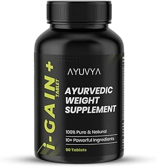 Ayuvya i-Gain+ | Ayurvedic Weight Supplement | Powerful Herbs Helps In Improving Appetite & Nutrient Absorption | 90 Tablets | As Seen On Shark Tank