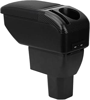 Armrest Compatible with Suzuki Ignis 2017-2023 Center Console Organizer Box Double Layer Style Usable for Elbow Support （Black Style）