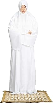 MeharHijab's Womens White Prayer Dress Namazi White Dress