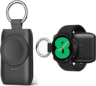 Aukvite Portable USB C Watch Charger for Samsung Watch, Small Compact Design 1400mAh with Keychain,Smart Watch Charger for Samsung Galaxy Watch 4/3/1/4 Classic (Black)