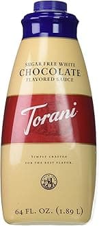 Torani Sugar Free Sauce, White Chocolate, 64 Ounces
