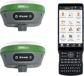 SMA26 Plus RTK GPS Survey Equipment RTK Rover Base, Handheld Collector with Survey Software, Static Survey, PPP, PPK Survey, Tilt Compensation, NOAA certificated (Exclude Pole&Tripod)