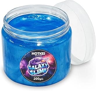 HOTKEI (200 gm) Blue Galaxy Slime for Kids DIY Fruit Scented Metallic Magic Toy Slimy Slime Gel Jelly Putty Art Toys Birthday Gift Box for Boys Girls 3 to 10 Years