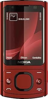 Nokia 6700 Slide SINGLE SIM 64MB ROM + 128MB (Only GSM | No CDMA) Factory Unlocked 3G Phone (Red) - International Version