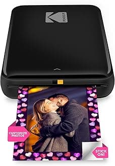 Step Wireless Mobile Photo Mini Printer (Black) Compatible w/iOS & Android, NFC & Bluetooth Devices