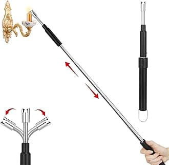 Electric Arc Lighter - Rechargeable Plasma Lighter with 11.4"-27.55" Adjustable Neck, Windproof & Flameless for Candles, Fireplaces, Fire Pits (Black)