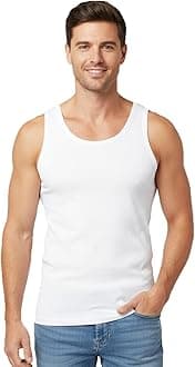 3 Pack Mens 5 STAR 100% Cotton Singlet Sleeveless Vests in Mixed Blues or White