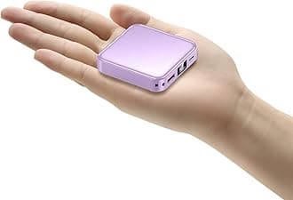 The Smallest and Lightest 10000mAh Small Power Bank，Fast charge Mini Portable Charger, USB C Input/Output with External Battery Pack, Smart LED Display，Suitable for iPhone, Samsung, iPad and tablets.